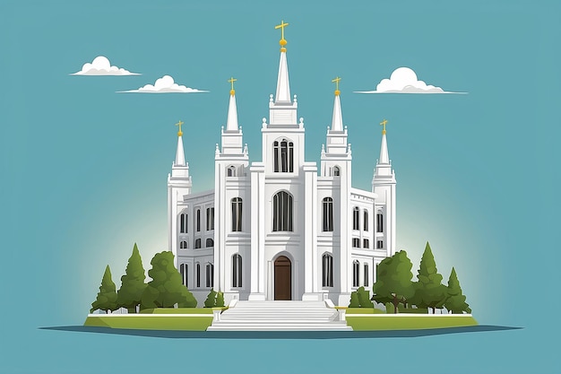 Photo lds temple icon clipart avatar logotype isolated vector illustration