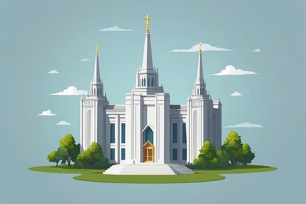 Photo lds temple icon clipart avatar logotype isolated vector illustration