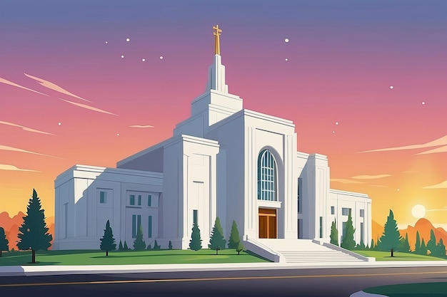 Photo lds temple stylized lds temple waiting for christ to appear icon clipart for website