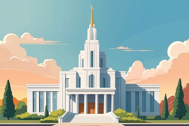 Photo lds temple stylized lds temple waiting for christ to appear icon clipart for website