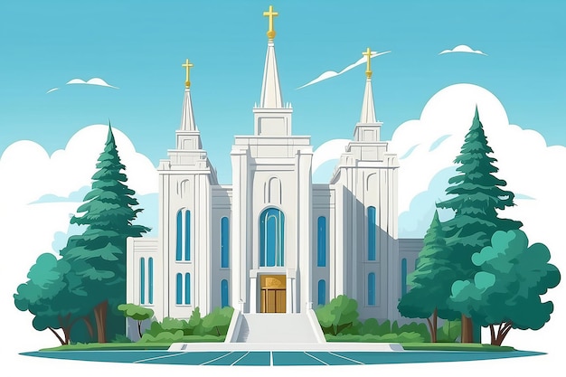 Photo lds temple stylized lds temple waiting for christ to appear icon clipart for website