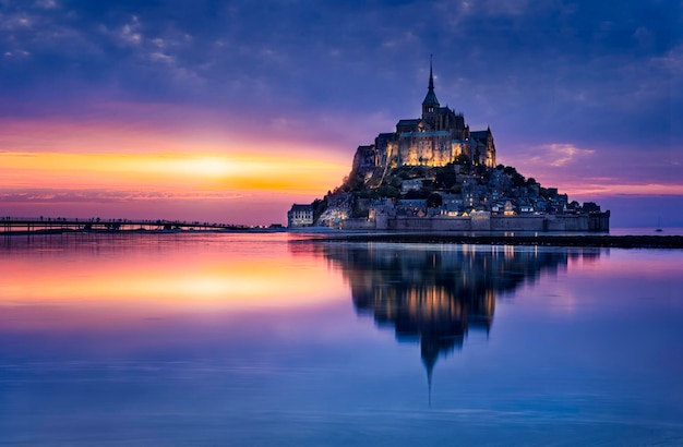 Le MontSaintMichel in the twilight