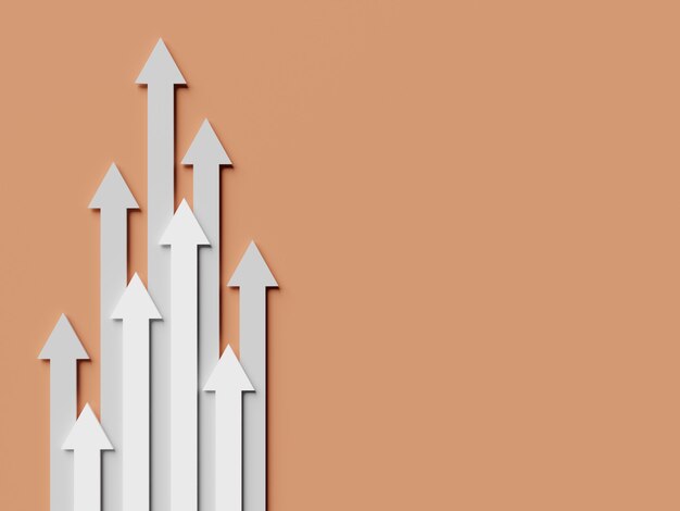 Photo leadership and business concept. arrows of different lengths