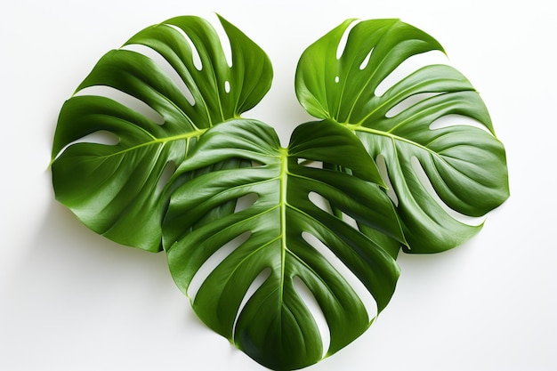 leaf background plant monstera nature tropical green palm texture foliage isolated