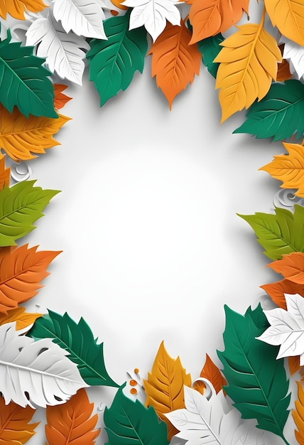 leaf border design indian color independence day