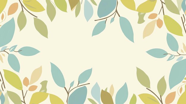 leaf border watercolor background