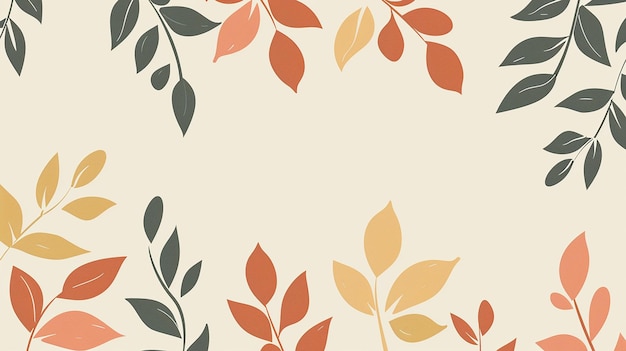 leaf border watercolor background