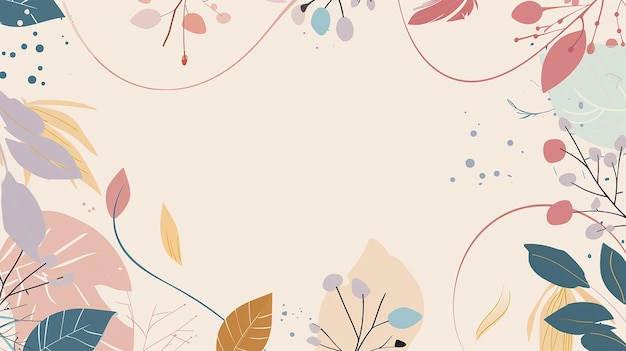 leaf border watercolor background