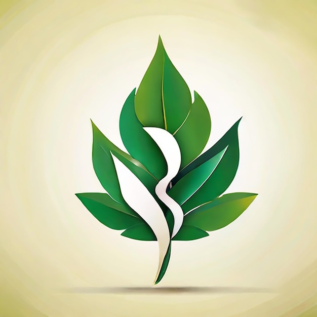 A leaf human logo background