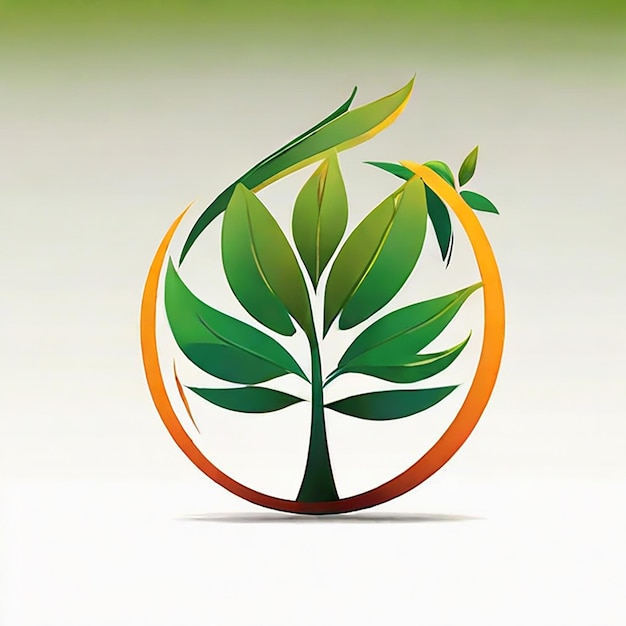 A leaf human logo background