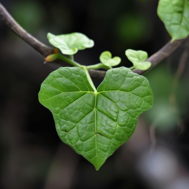 A leaf is shown in a close up with the veins of the leaf visible