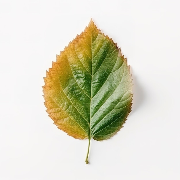 Leaf isolated on white background generate ai