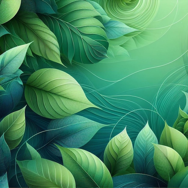 Leaf nature backgrounds pattern illustration plant backdrop design abstract a vibrant green nature wallpaper illustration