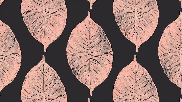 Photo leaf seamless pattern vintage background