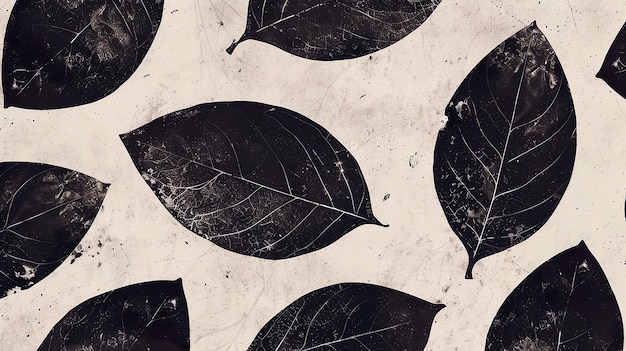 Photo leaf seamless pattern vintage background