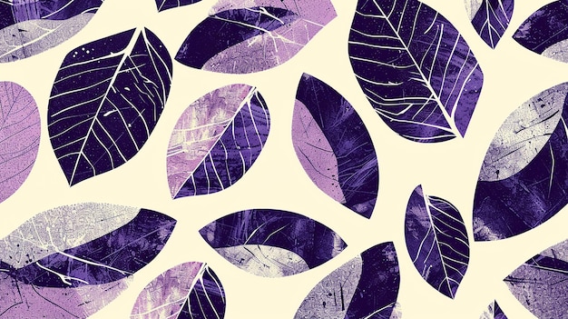 Photo leaf seamless pattern vintage background