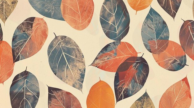 leaf seamless pattern vintage background