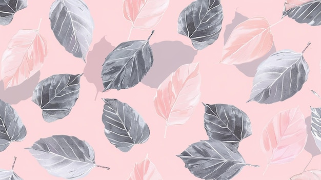 leaf seamless pattern watercolor background