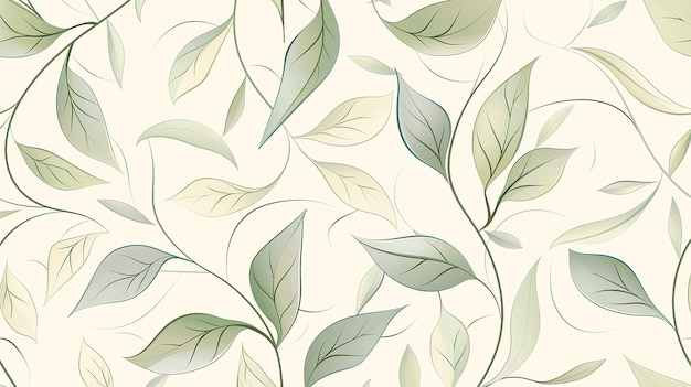 leaf seamless pattern watercolor background