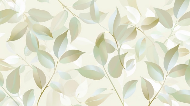 leaf seamless pattern watercolor background