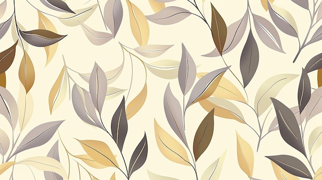 leaf seamless pattern watercolor background