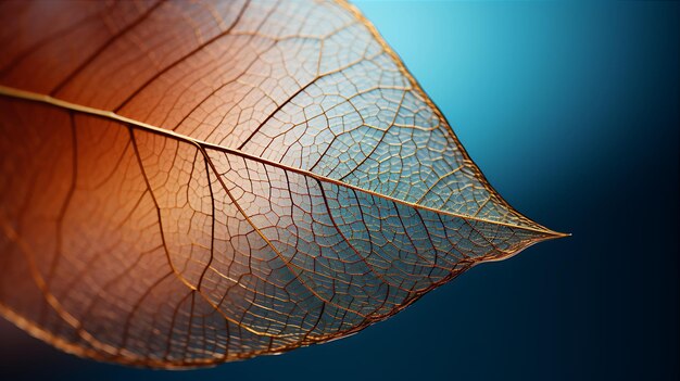 Leaf with Intricate Fibers