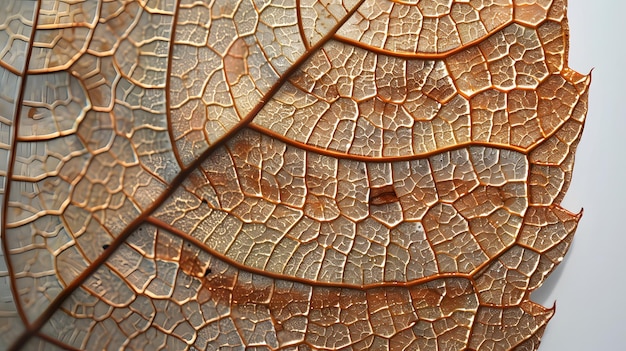 a leaf with a pattern of a leaf that has a small hole in it