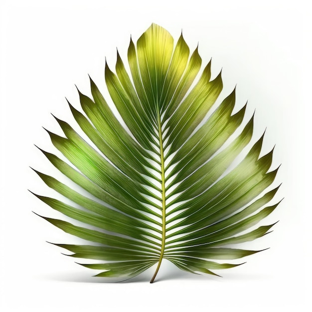 A leaf with the word palm on it