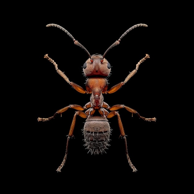 a Leafcutter Ant isolated on black Background