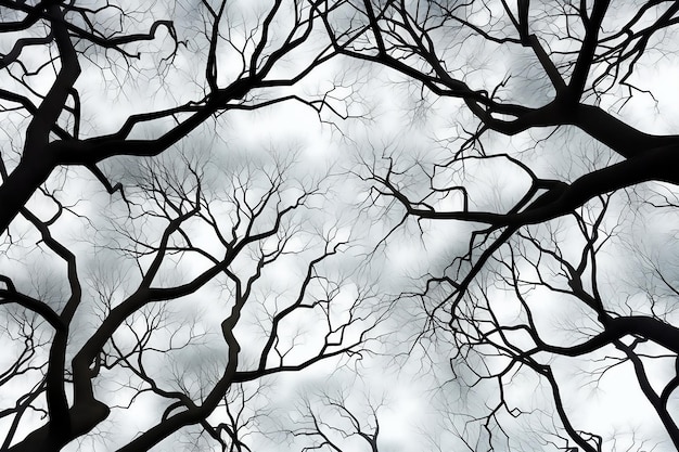 Leafless branches of a tree Generative Ai