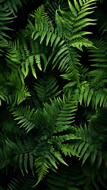 leafy green fern background