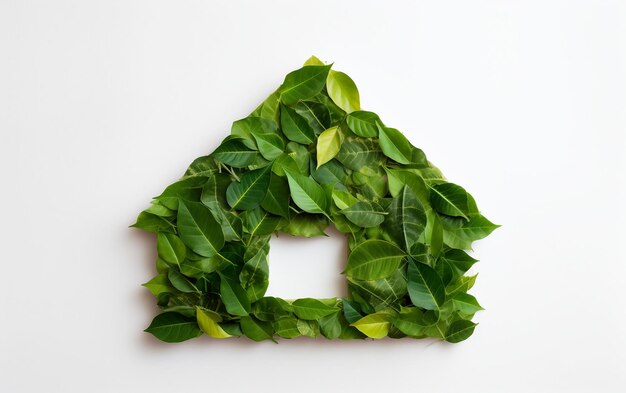 Photo leafy green home icon