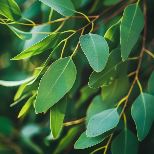 A leafy green tree with leaves that are green and shiny