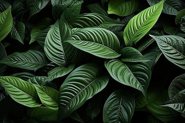 Leafy Intricacies Patterns on Green Leaves