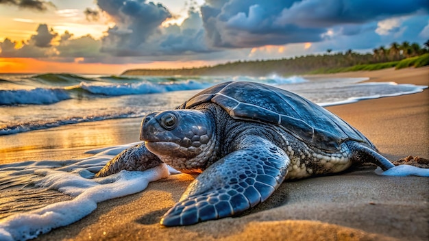 Leatherback sea turtle South America