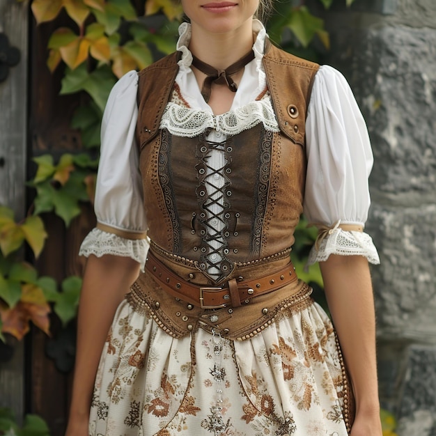 Photo leatherhosen and dirndl bavarian traditional dress