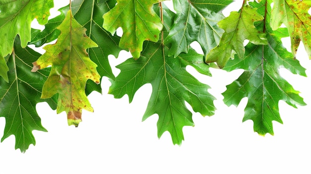 Leaves and blackberry isolated on white background