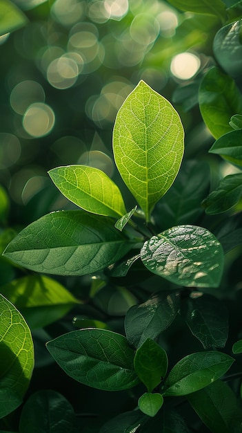 Leaves CloseUp in Anamorphic Lens Style