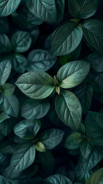 Leaves in Dark Background