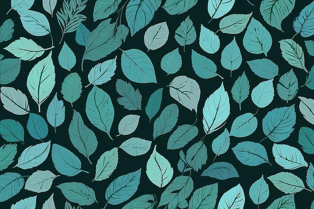 Photo leaves pattern endless background seamless