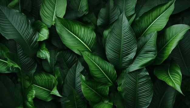 leaves of spathiphyllum cannifolium abstract