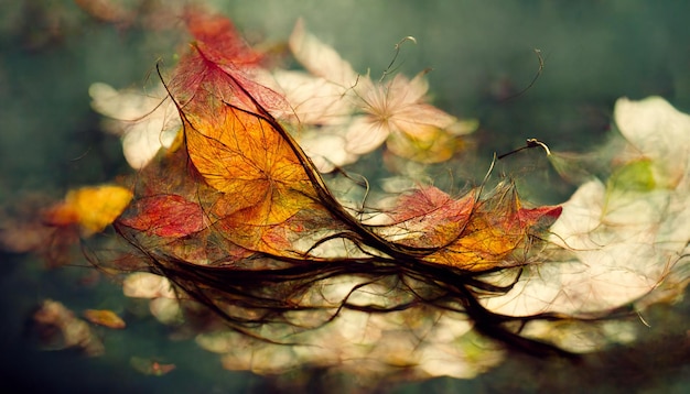 leaves whirlwind in beautiful october park photography