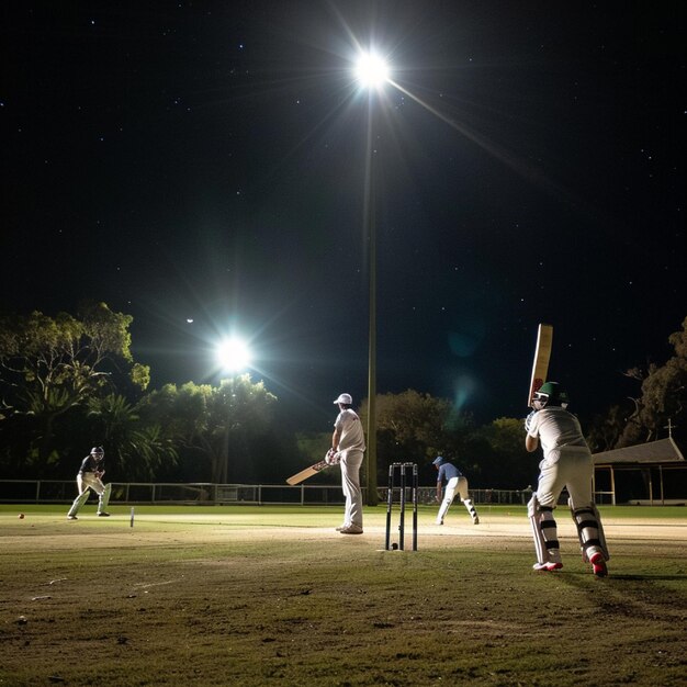 Photo led bails and players adjusting to night conditions