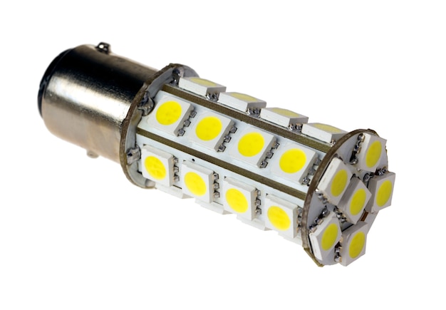 Led lamp for auto isolated on the white background