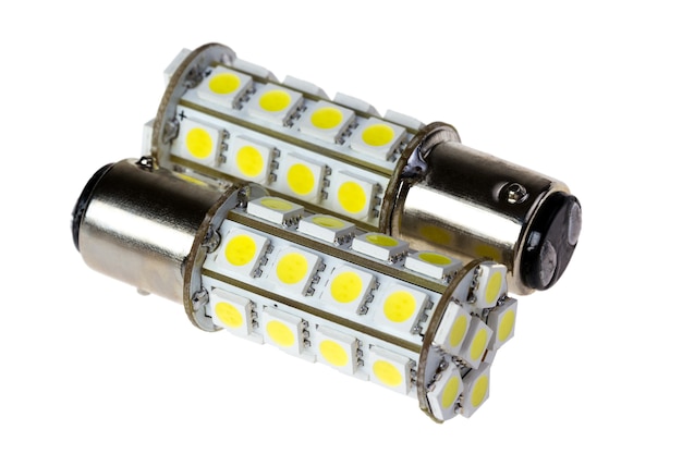 Led lamp for auto isolated on the white background