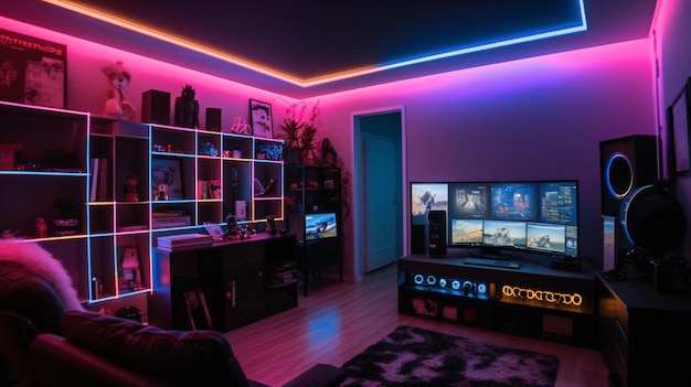 LED Strips Room Play Games with Neon Lights