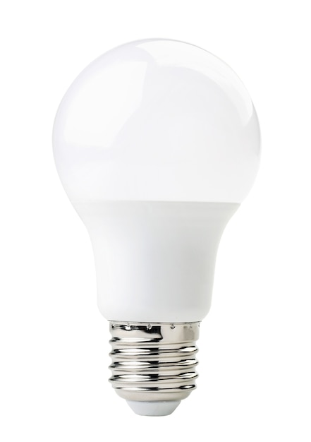 LED white lightbulb isolated on a white background