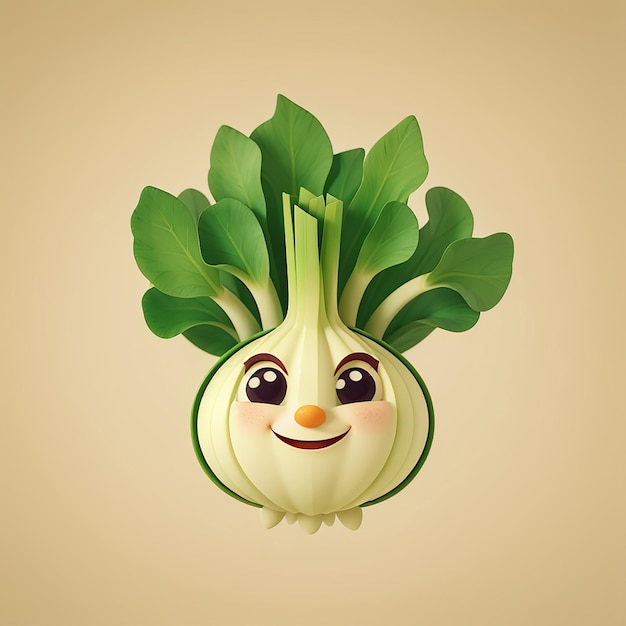 Leek Vegetable Cartoon Vector Icon Illustration Food Nature Icon Concept Isolated Premium Vector Flat Cartoon Style