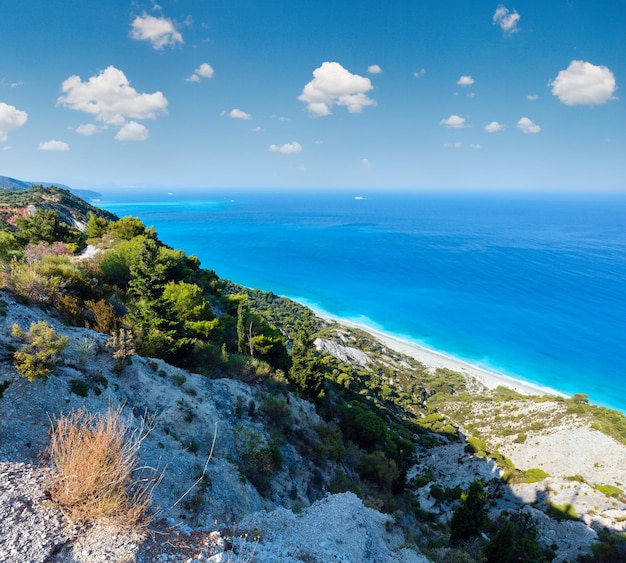 Lefkada coast beach Greece