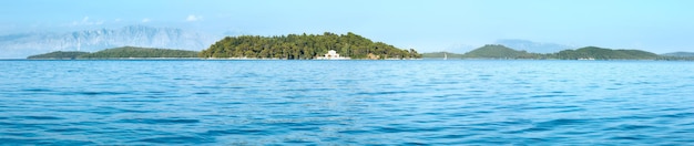 Lefkada coast summer panorama Greece